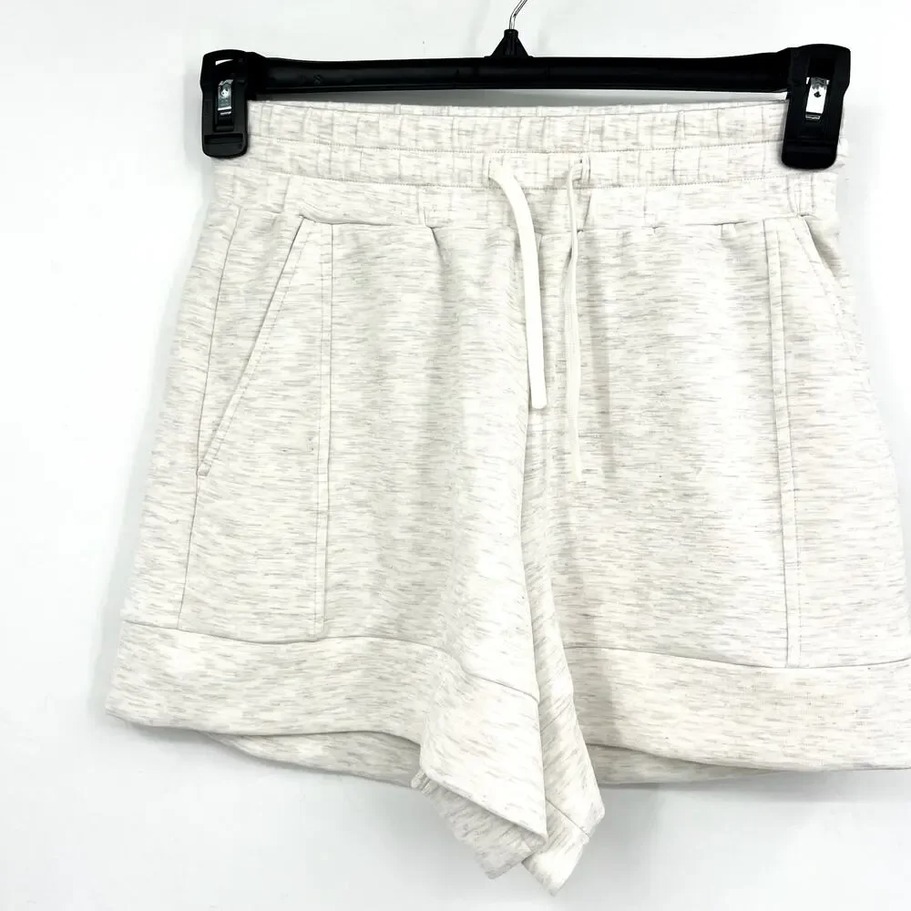 VARLEY Women's Atrium High Rise Shorts XS Ivory Marl 4.5" Inseam DoubleSoft NWT - Picture 4 of 12
